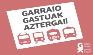 Garraio-gastuak aztergai txostena- Euskadiko Gazteriaren Kontseilua