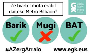 Ze txratel mota erabil daiteke Metro Bilbaon?