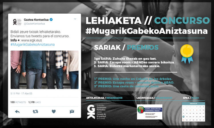 2017ko Twitter lehiaketa: #MugarikGabekoAniztasuna - Euskadiko Gazteriaren Kontseilua (EGK)